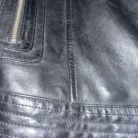 Boden Jacket Black 100% Leather Moto Biker Asymmetrical Zipper Size 4 EUC Gorg - Picture 2 of 16